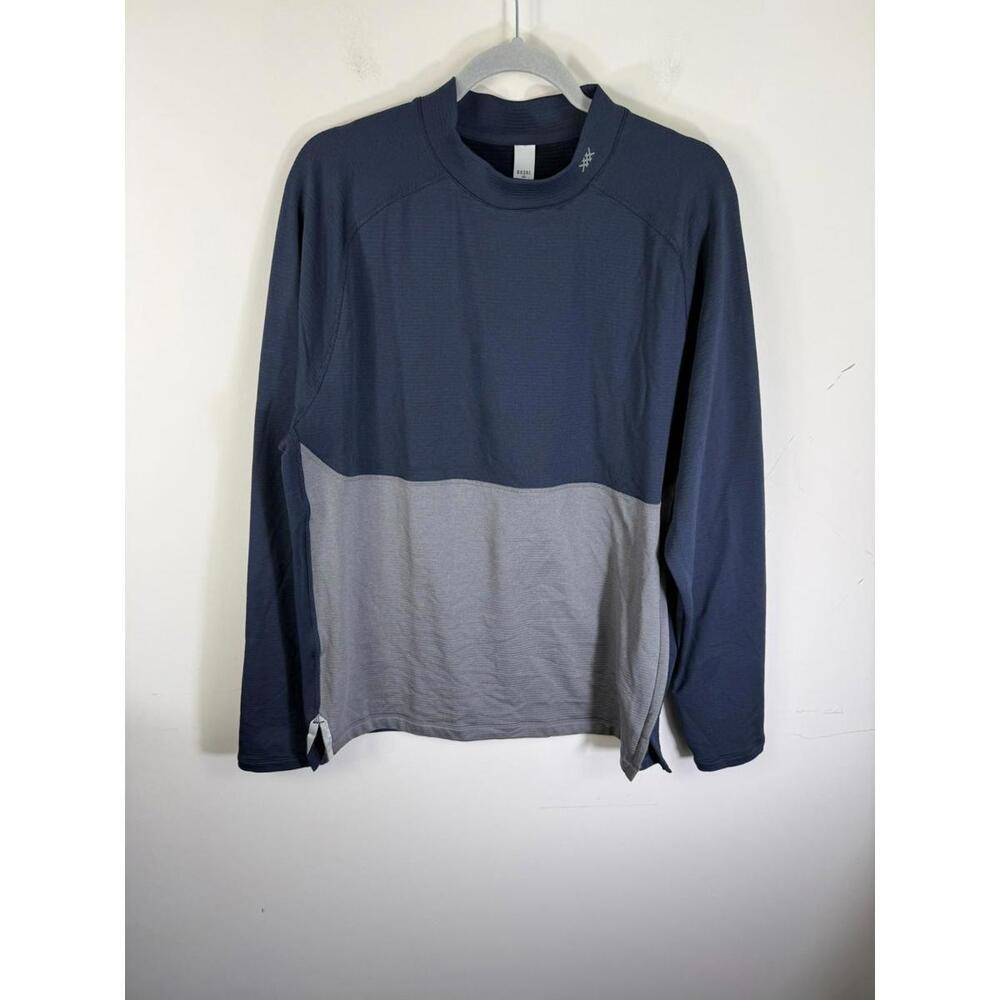 Rhone Extra Mile Fleece Men's Long Sleeve Mock Neck Shirt Pullover Size Large